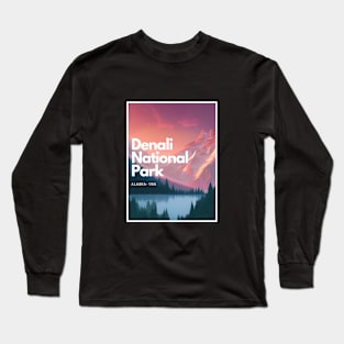 Denali National Park hike Alaska United States Long Sleeve T-Shirt